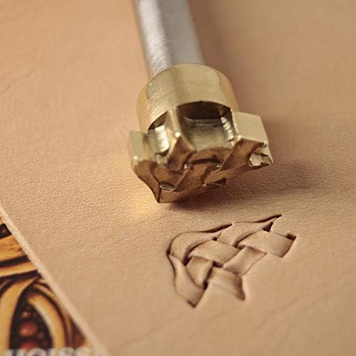 DandS ltd Leather Stamp Tool, Basket Weave, Professional Steel Craft Tool for Leatherworking, Embossing, Carving & Stamping Leather Projects, Belts Wallets & DIY Projects Compatible with Mallet #317Y