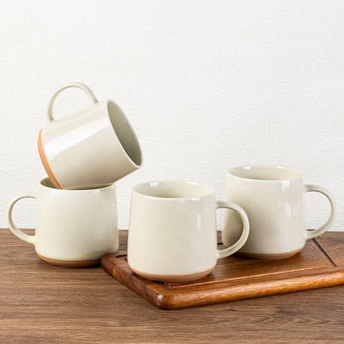 GBhome Ceramic Coffee Mugs Set of 4, 16oz Handmade Coffee Mugs by GBhome