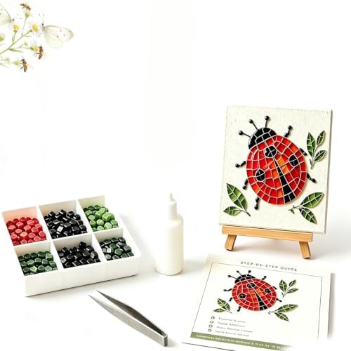 Cottage Garden Mosaic DIY Kit – Watering Can Mosaic Art Kit，Ladybugs by Unknown