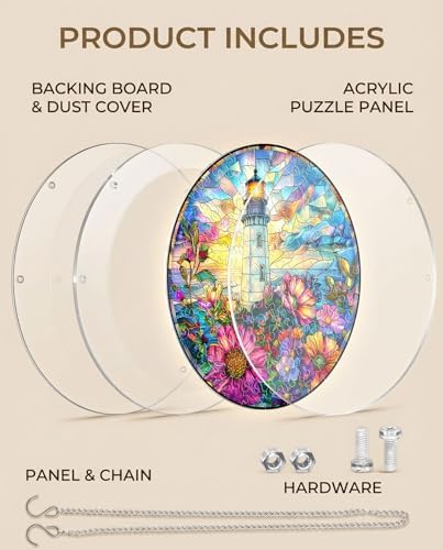 Acrylic Jigsaw Puzzle Suncatcher - Coastal Lighthouse - Image 5