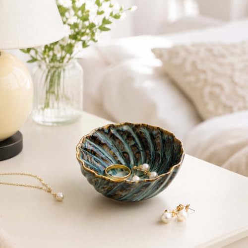 Glazed Ceramic Jewelry Dish Tray,Small Ring Holder Dish Jewelry Tray - Image 6