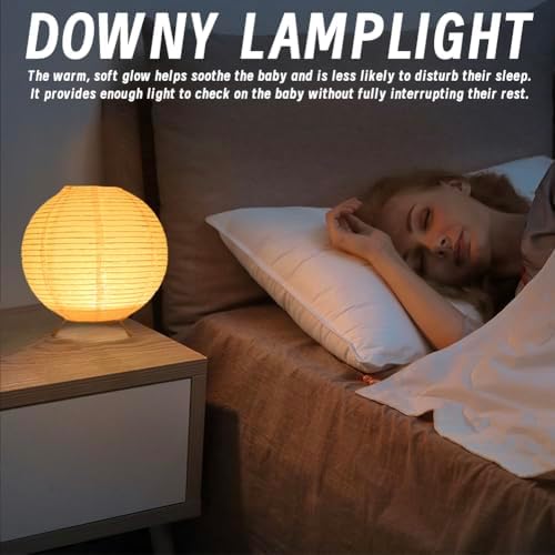 YY YEARCHY 7.8" Battery Operated Globe Paper Table Lamp Cordless - Image 5