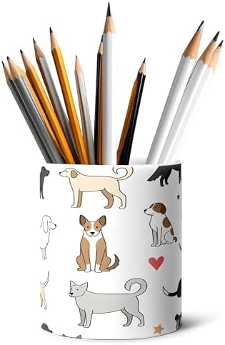 Ceramic Pen Holder Desk Accessories Brush Holder Pencil Holder Organizer by Unknown