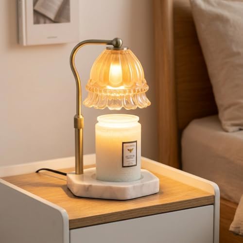 LALISU Candle Warmer Lamp with Timer Flower Candle Warmer Height Adjustable by LALISU