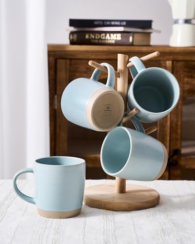 famiware Coffee Mugs Set of 8, Milkyway 13 oz Ceramic Cup Set with Handle - Image 7