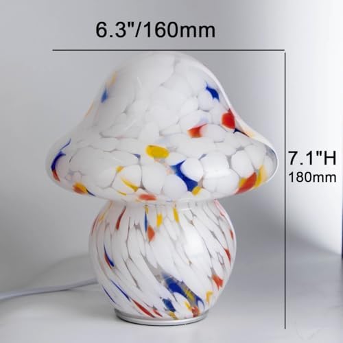 HEQET Mushroom Lamp for Bedroom,Mid Century Modern Lamp for Nightstand, Dimmable Retro Egg Tart Bedside Small Lamps,Unique Home Mushroom Decor Aesthetic Cute Table Lamps for Living Room - Image 5