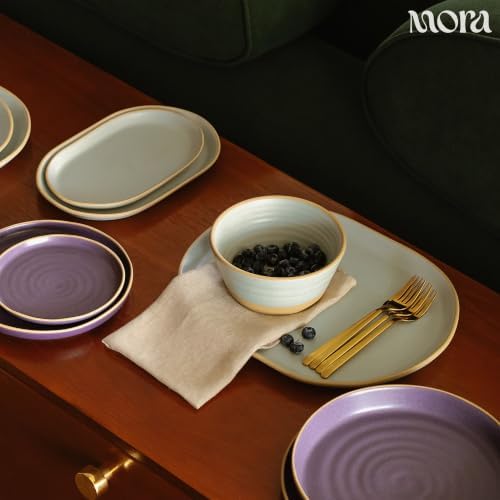 Mora Ceramic Decorative Tray - 9.4in Dish for Jewelry, Perfume, Makeup, Accessories, Candle, in the Bathroom Vanity, Bedside, or Kitchen Counter. Cute Organizers - Mist - Image 5