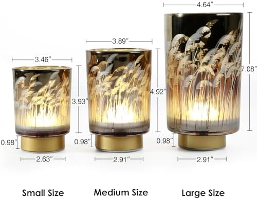 Eywamage Small Battery Operated Table Lamp with Remote Timer, Pampas Glass Cordless Accent Lamp for Bedroom Kitchen Living Room - Image 2