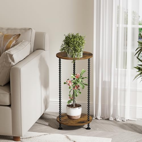 YINMIT 2 Tier Plant Stand Indoor, Small Corner Plant Stand, 23.2" Tall - Image 2