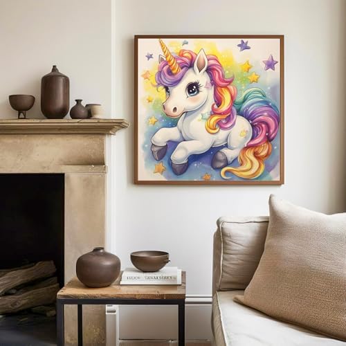 Unicorn Paint by Numbers Kit for Kids, 8x8 inch - Image 3