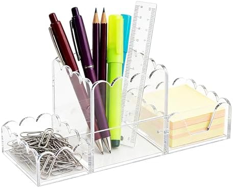 YAGELI Acrylic Desk Organizer Set of 3, Clear by YAGELI
