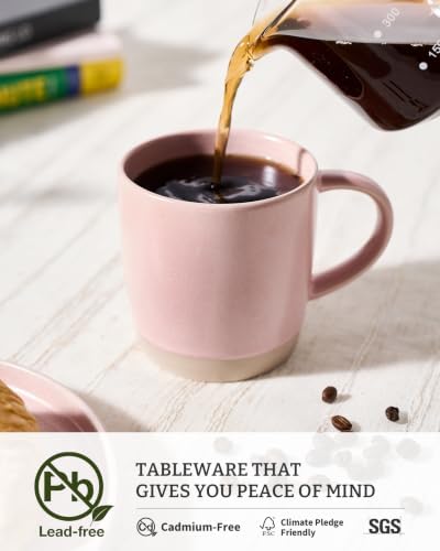 famiware Coffee Mugs Set of 8, Milkyway 13 oz Ceramic Cup Set with Handle - Image 4