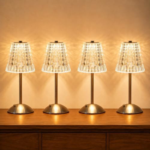 Nusogon 4 Pack Rechargeable Cordless Table Lamp, Touch Control Desk Lamp by Nusogon