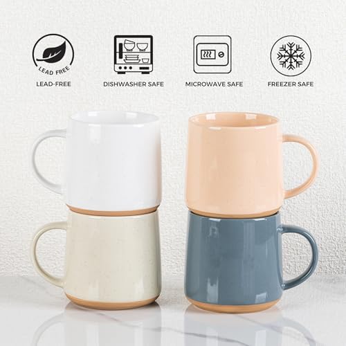 GBhome Ceramic Coffee Mugs Set of 4, 16oz Handmade Coffee Mugs - Image 4
