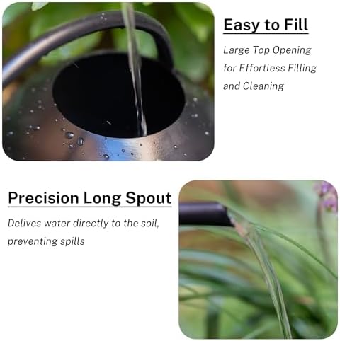 MOYEE Metal Small Watering Can for Indoor Outdoor Plants, Pretty Water Cans - Image 6
