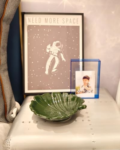Green Ceramic Leaf Tray, Small Palm Leaf Decorative - Image 6