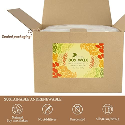 Pure Soy Wax for Making Candle-DIY Soy Wax Candle-5 Pound Bag - Image 2