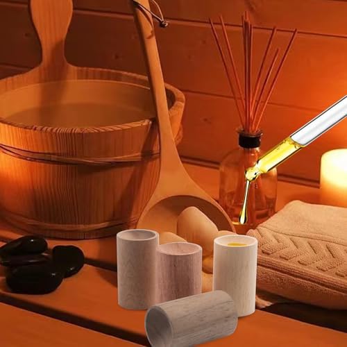4 PCS Wood Essential Oil Diffusers, 4 Different Woods Small Cylinder Passive Diffuser for Home, Office, Bathroom, Bedroom, Car, Wardrobe, Yoga Hall and SPA (Wood Has No Fragrance) - Image 4