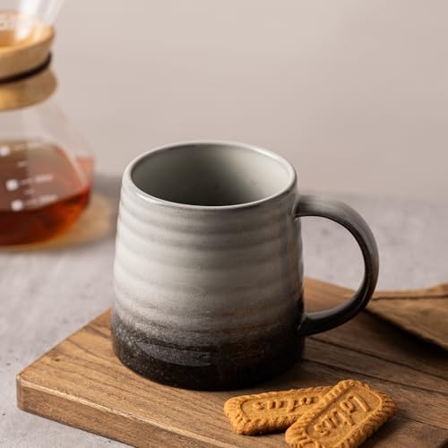 15.5oz Large Heavyweight Ceramic Mug, Reactive (Grey-Black) - Image 5