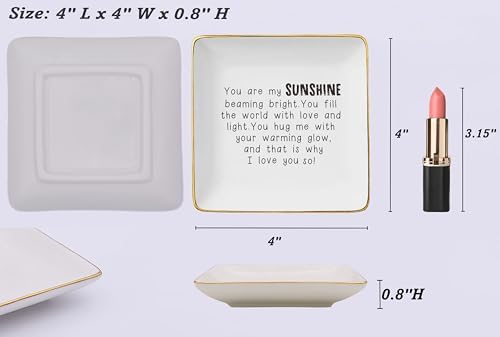 Mom Gifts,Teacher Gift from Kids,Mother's Day Birthday Christmas Gifts for Teacher Mom-Thank You Gifts for Mom Teachers-Mother,Teacher Appreciation Gift-Ceramic Jewelry Tray Trinket Holder Ring Dish - Image 5