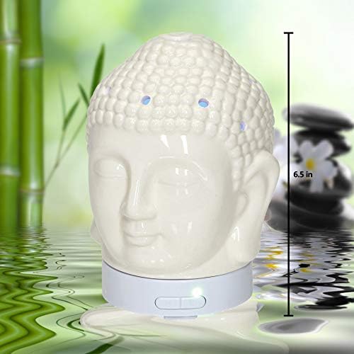 Aromar Buddha Ceramic Diffuser, White - Image 5