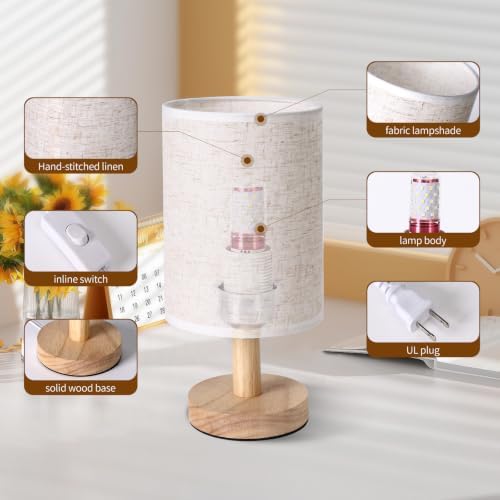 Artisan Crafted Floral Pressed Nightstand Lamp - Handmade Vintage Table Light with Adjustable Warm Glow for Bedroom, Office, or Living Room Decor (Heather Gray) - Image 3