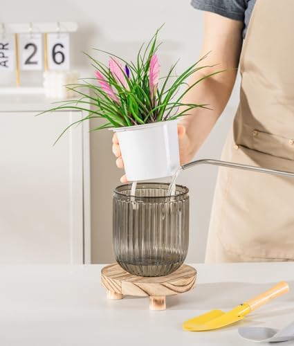 Melphoe Self Watering Pots for Indoor Plants Planter, 4.7 Inch 2 Pack Planters Self Watering Plant Pots for Flower, Houseplants, Succulent, African Violets and Cactus with Drainage - Image 4