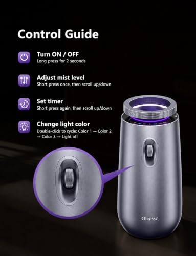 Waterless Essential Oil Diffuser, Rechargeable Cordless Diffuser, Gray - Image 6