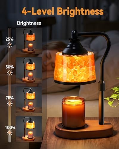 3-in-1 Candle Warmer Lamp with Himalayan Salt & Diffuser - Image 4