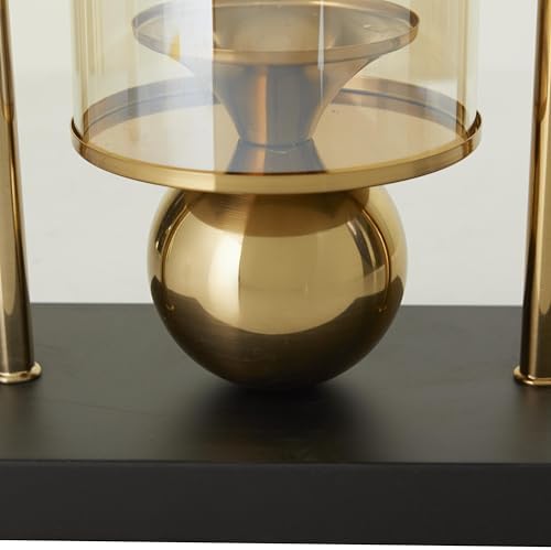 CosmoLiving by Cosmopolitan Metal Hurricane Lamp 10" x 5" x 17" - Image 4