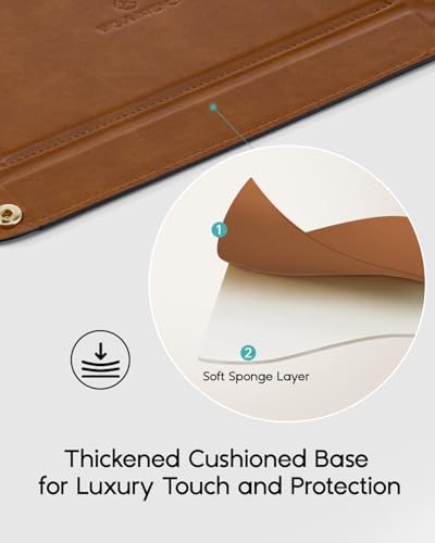 VLANDO Travel Valet Tray for Women, Foldable PU Leather, Light Brown - Image 7