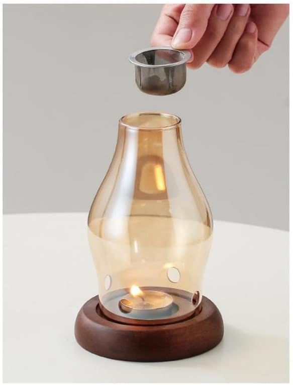 Delicate Glass Tealight Candle Holder Frankincense Resin Incense Burner, Incense Censer, Bakhoor Burner, Charcoal Incense Burner Diffuser Furnace Home Decoration - Image 4