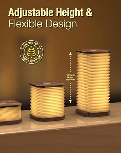 Vertical Accordion Bedside Table Lamp,Japanese Gifts Paper Lights - Image 3