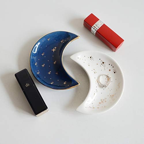 Small Moon Jewelry Dish Tray, White - Image 4