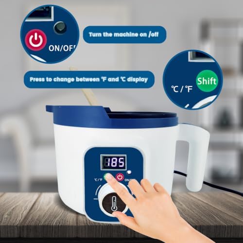 Digital Candle Melting Pot with Spout, Electric Wax Melter with Temperature Control 80–210°F for Candles Making, Soap Making, 10-Hour Auto Shut-Off & Constant Temperature Function Candle Wax Maker - Image 3