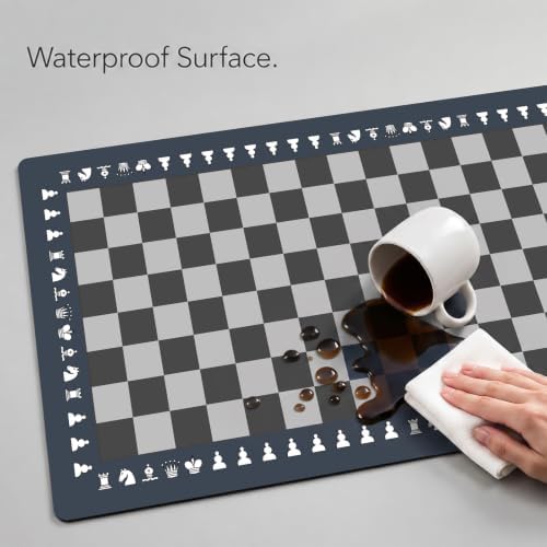 Chess Mouse Pad, 35.4x15.7in Waterproof Extended Desk Mat - Image 4