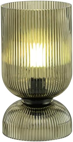 Modern RGB Glass Table Lamp with Remote，Color Changing Bedside Lamp with Green Glass Shade, 16 Colors, On/Off Cord Switch, Nightstand Lamp for Bedroom, Living Room, Office,Bulb Included - Image 2