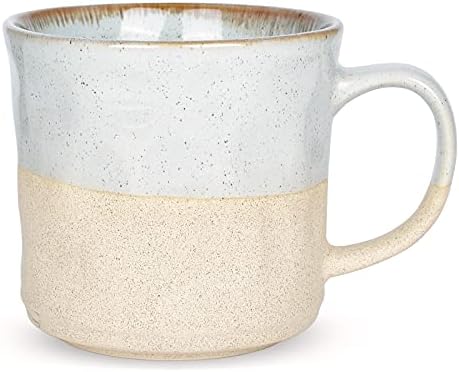 Bosmarlin Large Ceramic Coffee Mug, Blue Big Tea Cup for Office and Home, 18 Oz, Dishwasher and Microwave Safe, 1 PCS (Light blue, 1) by Bosmarlin