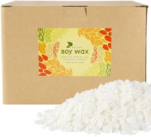 10 lb Soy Wax DIY Candle for Candle Making，Flakes & Soft, White,Perfect for Your DIY Projects by TLNFHRPI