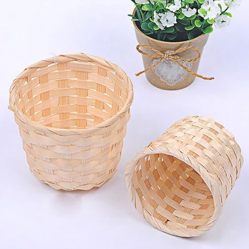 KALLORY 2pcs Woven Storage Basket Small Sundries Organizer for Tabletop Home Organization, Decorative Basket with Large Capacity, Multi-use Storage Bin for Household Use - Image 4