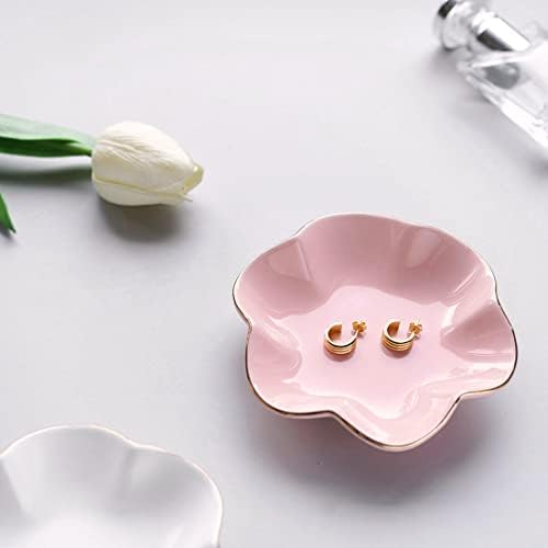 HANKOR Jewelry Dish Tray, Ceramic, 4.7 inch, Pink Decor - Image 2