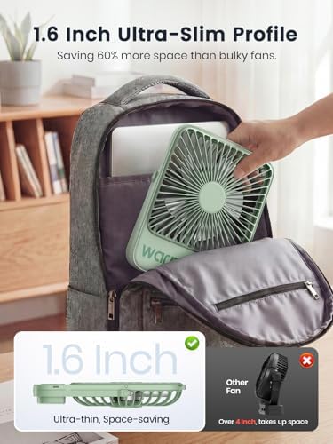Warmco D3 Portable Travel Fan 10000mAh, Ultra-Slim, 10-24H Battery Life - Image 3