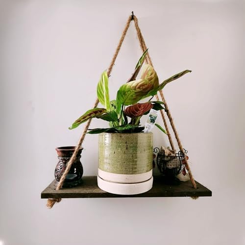 HERDUK 6 Inch Plant Pots, Ceramic Planter Pot with Drainage Hole & Saucer, Indoor/Outdoor Cylinder Round Planter Pot, Green & Beige - Image 2