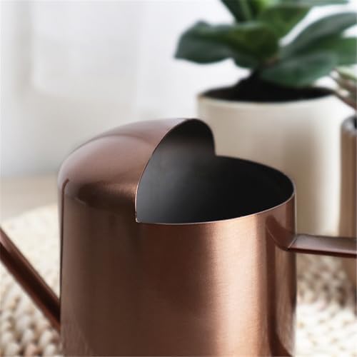 Watering Can for Indoor Plants, Small Watering Cans Sprinkling Pot for Greenhouse Garden Flower Plants, Stainless Steel Long Spout Water Can for Outdoor Watering Plants, 300ML/0.08 Gallon (Copper) - Image 5