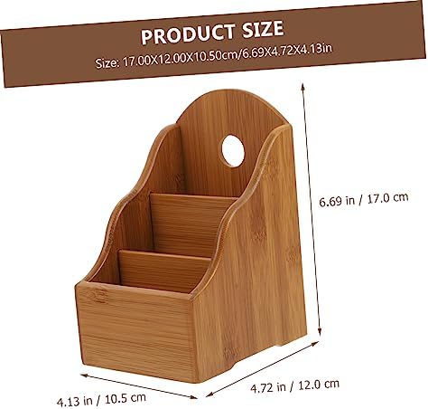 Bamboo Storage Box Organizer Box for Home Office Pen Oraganizer Dividers Organizer Compartment Smooth Edge Design - Image 2