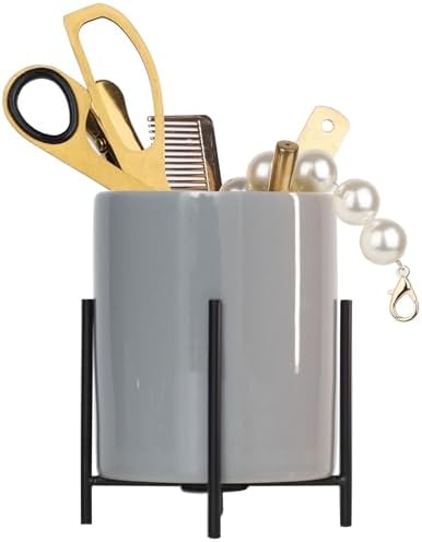 Grey Pen cup,Pencil Holders Pen Holders Desk Accessories for Women Desk by SIEBOLD