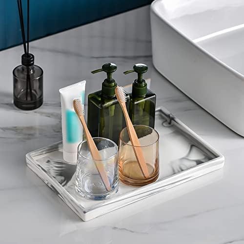 Ceramic Vanity Bathroom Tray Marble Tray Large - Image 3