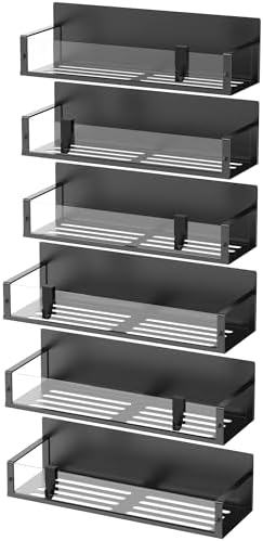 HuggieGems Metal Magnetic Spice Rack for Refrigerator Clear, 6 Pack - Image 6