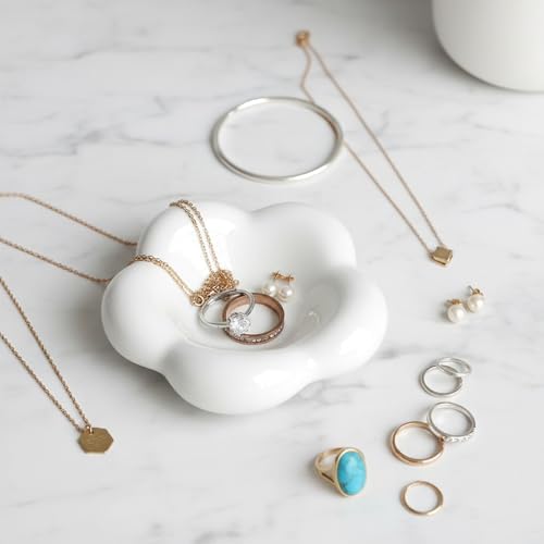 White Cloud Shape Ring Dish Jewelry Tray Organizer - Image 2