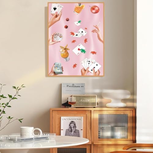 Pink Poker Diamond Art Kits for Adults Diamond Painting Kit for Beginner - Image 3
